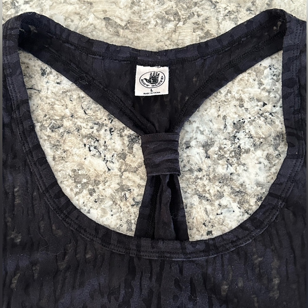 Body Glove Semi Sheer Burnout Ruffle Racerback Swim Cover Up Dress Tunic Size L - Picture 6 of 11
